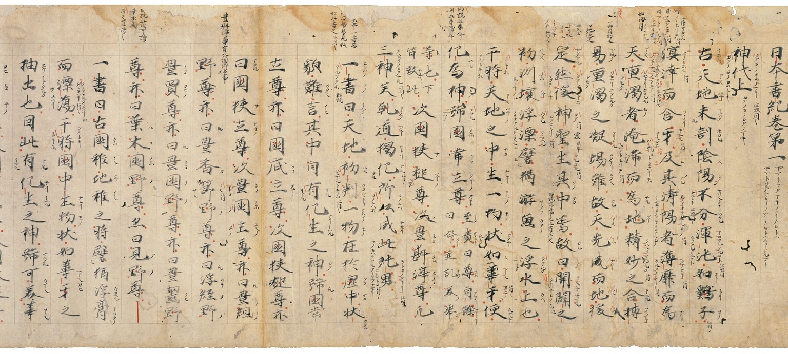 Postscript of The Age of Gods, chapters from The Chronicles of Japan (日本書紀神代巻, Nihon Shoki jindai-kan). Literatura japonesa